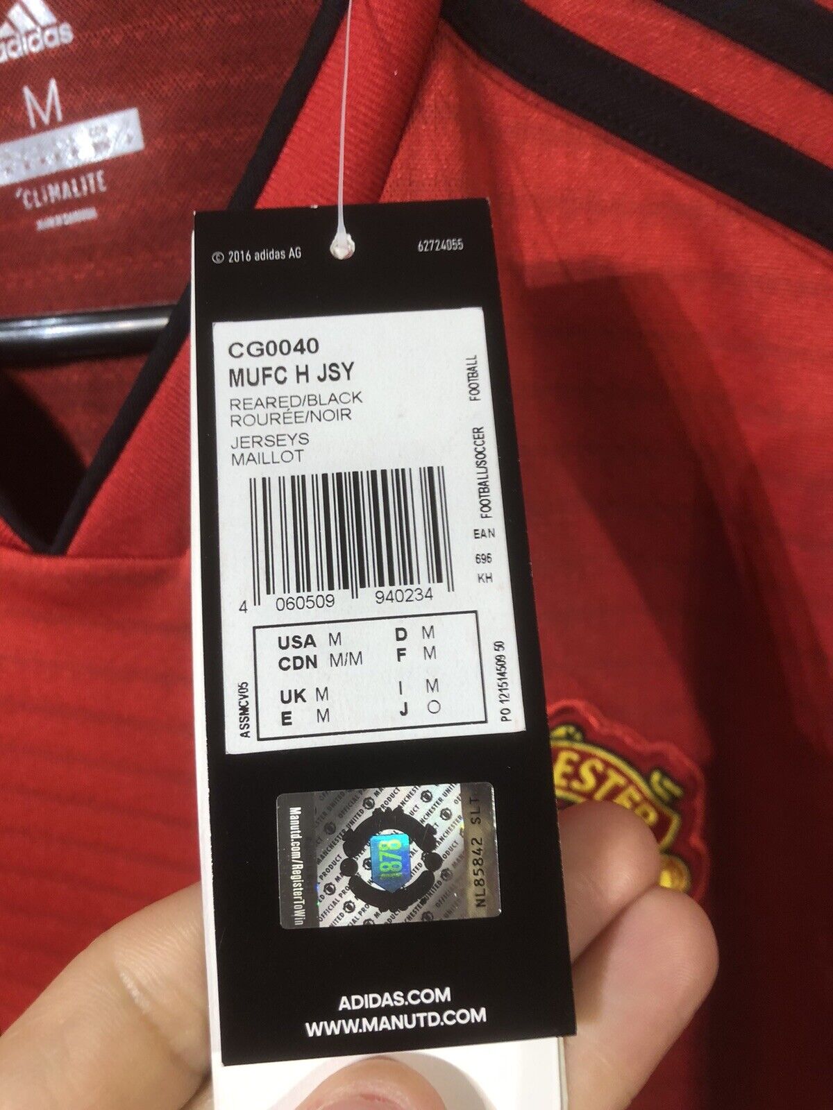 Rashford #10 Manchester United Medium 2018/19 Home Football Shirt Adidas BNWT