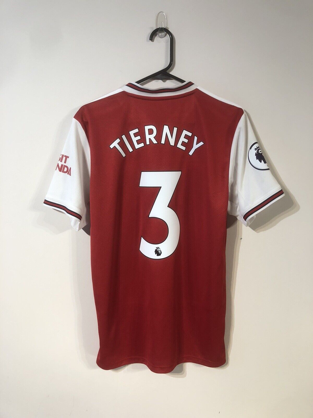 Tierney #3 Arsenal 2019/20 Medium Home Shirt Adidas Excellent Condition EH5637