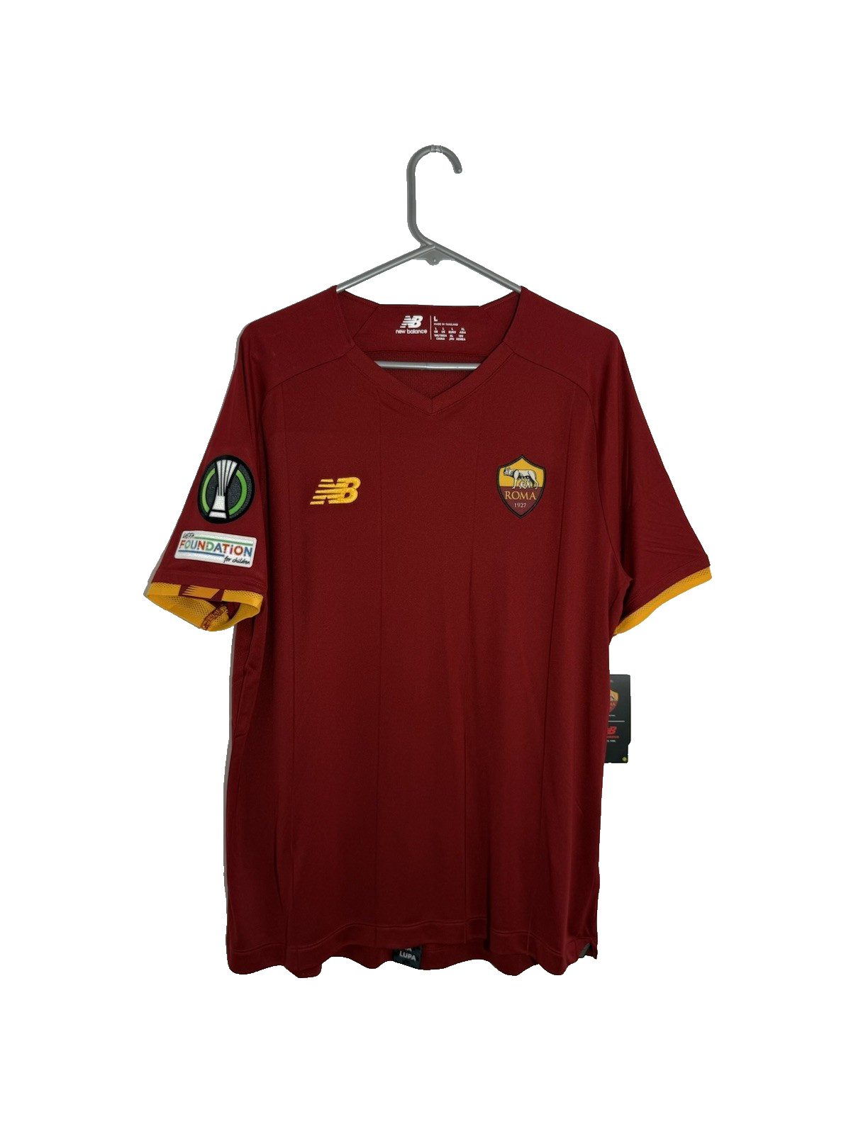 AS Roma Spinazzola #37 2021/22 Large Home Shirt New Balance BNWT MT130210