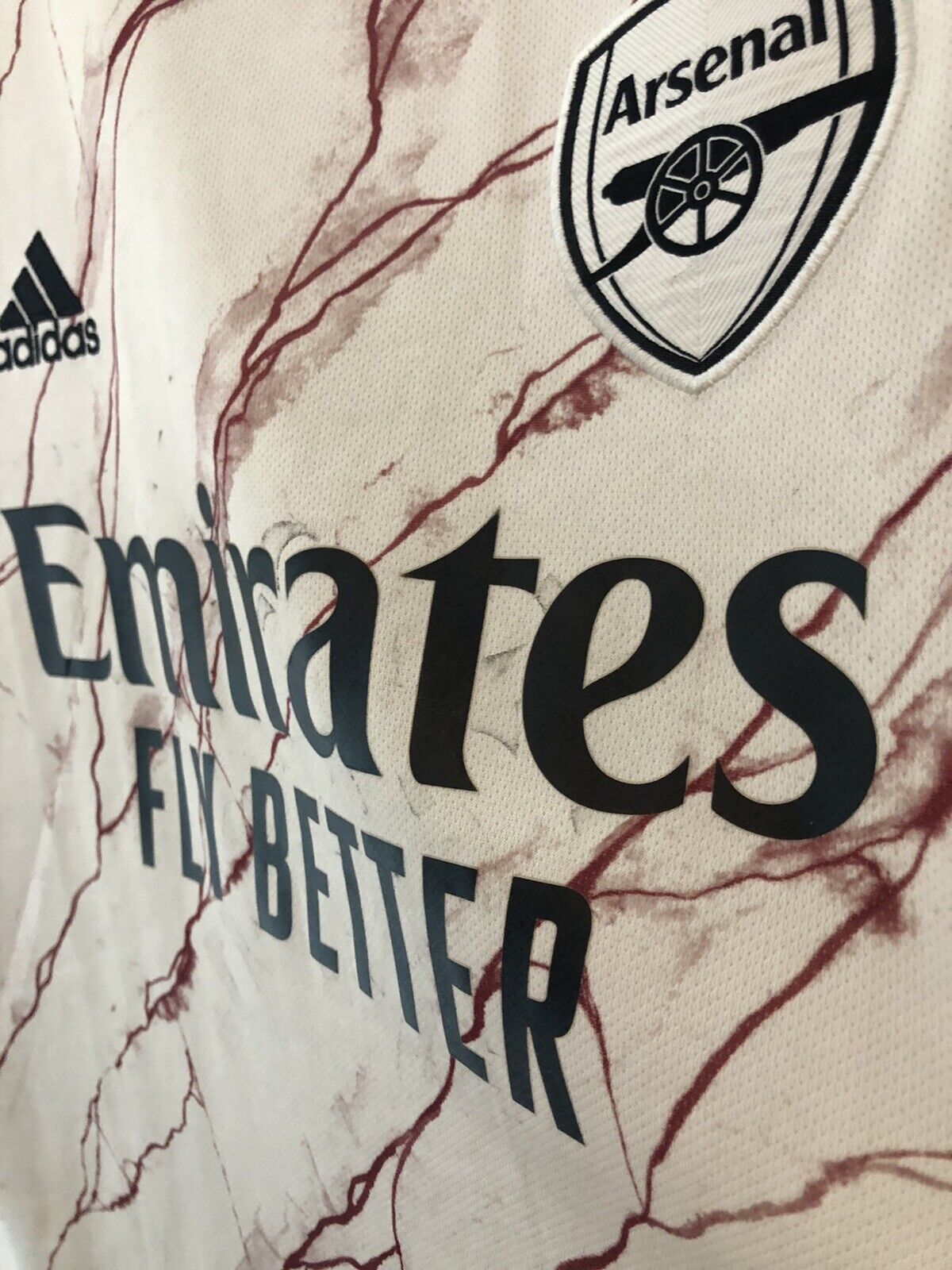 Saka #7 Arsenal 2020/21 Large Away Shirt Adidas Good Condition EH5815