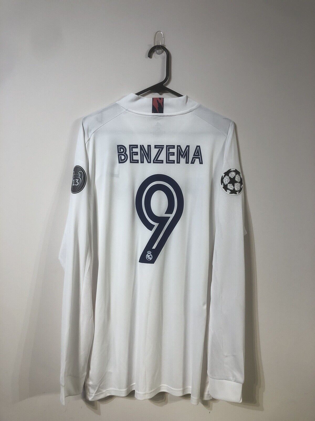 Benzema #9 Real Madrid 2020/21 X-Large L/S Home Football Shirt Jersey BNWT