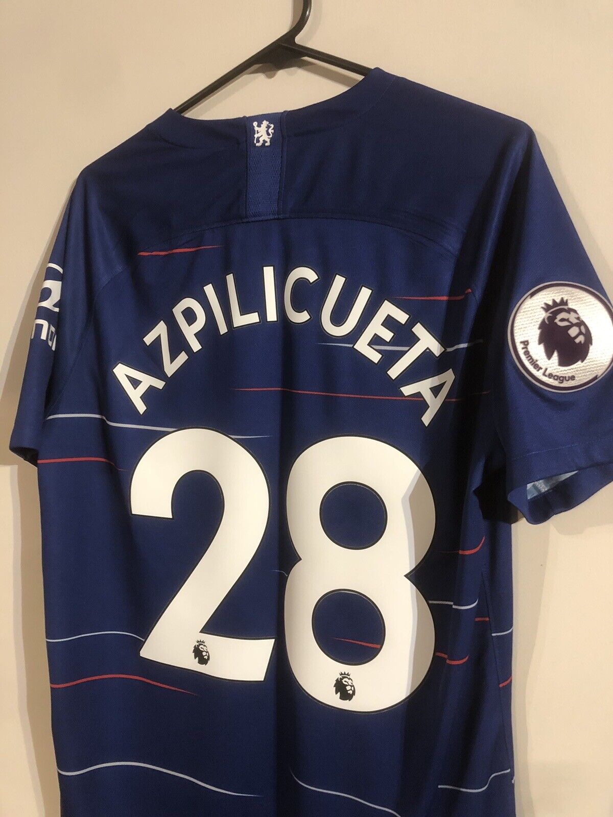 Azpilicueta #28 Chelsea 2018/19 Large Home Shirt Nike Excellent Condition