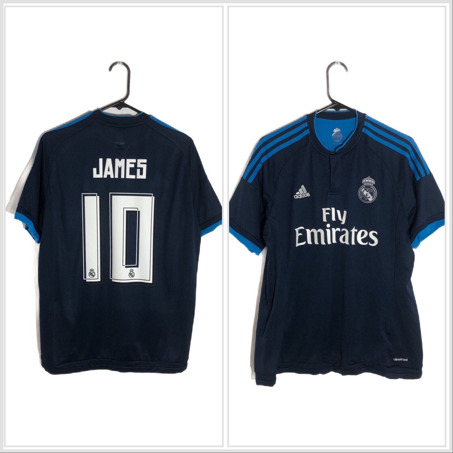 James 10 Real Madrid 2015 16 Large 3rd Shirt Very Good Condition S12676