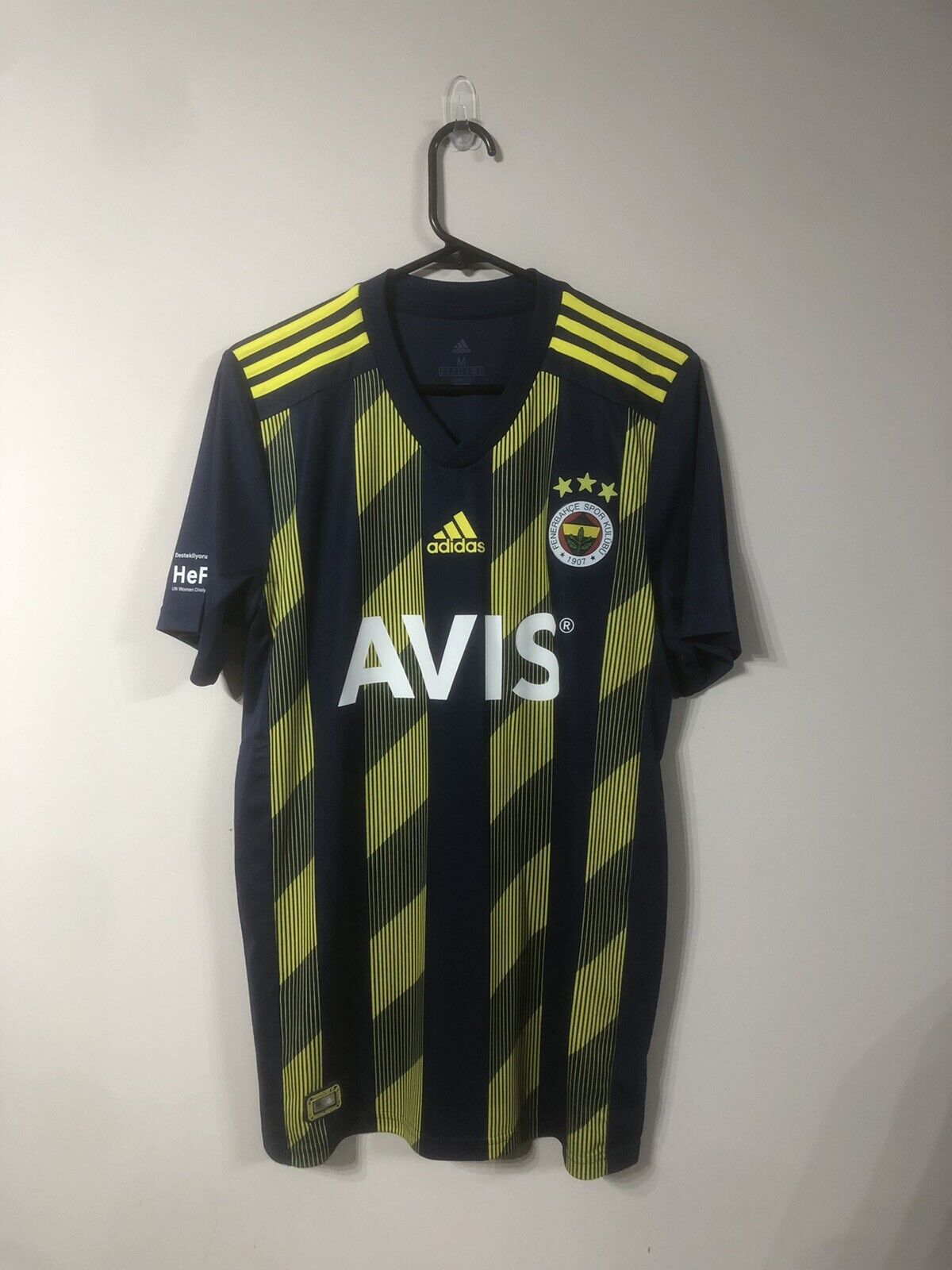 L. Gustavo #20 Fenerbahce BNWT Home 2019/20 Medium Football Shirt Adidas
