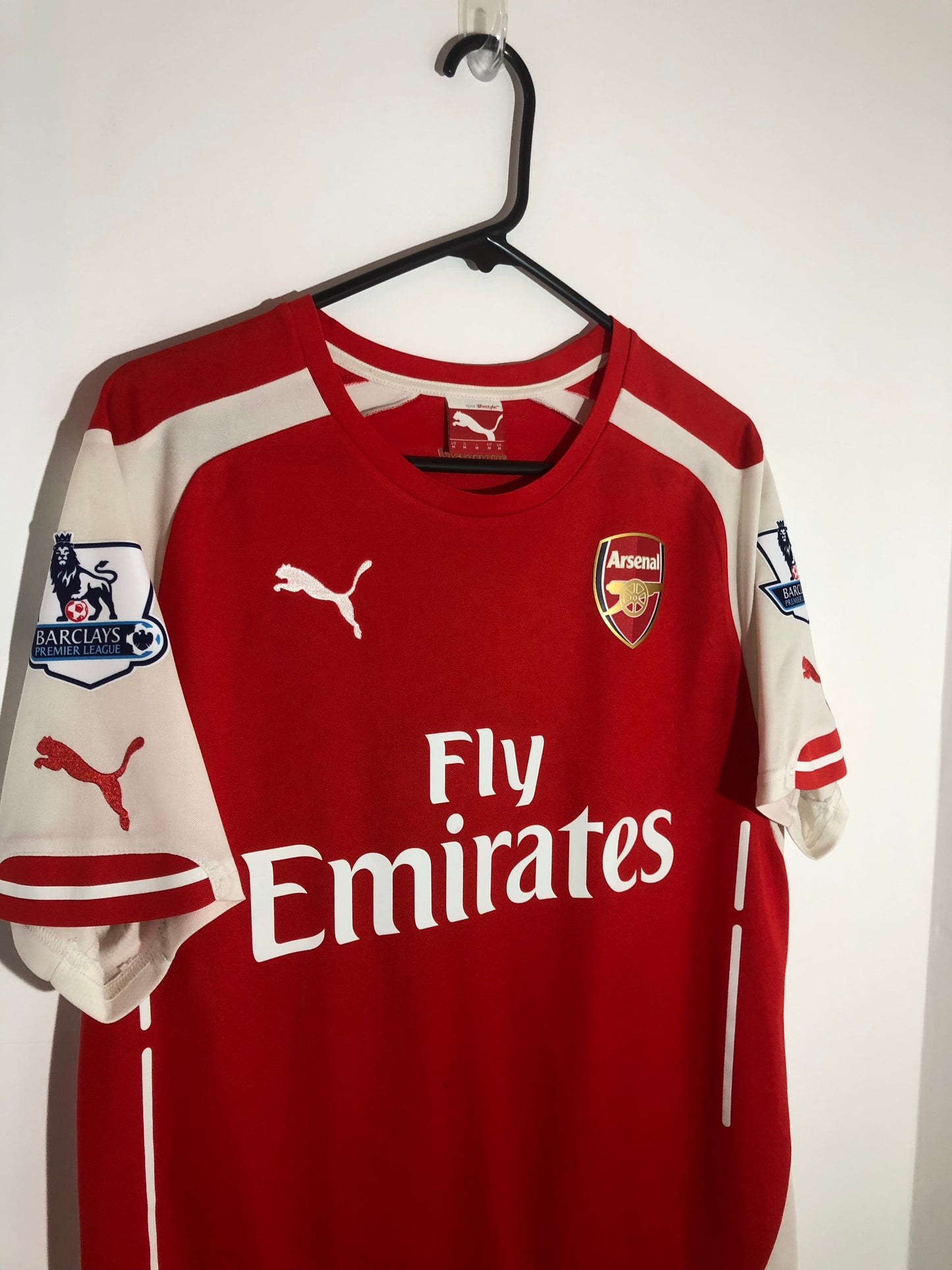 Rosicky #7 Arsenal 2014/15 Medium Home Shirt Puma Very Good Condition 746446