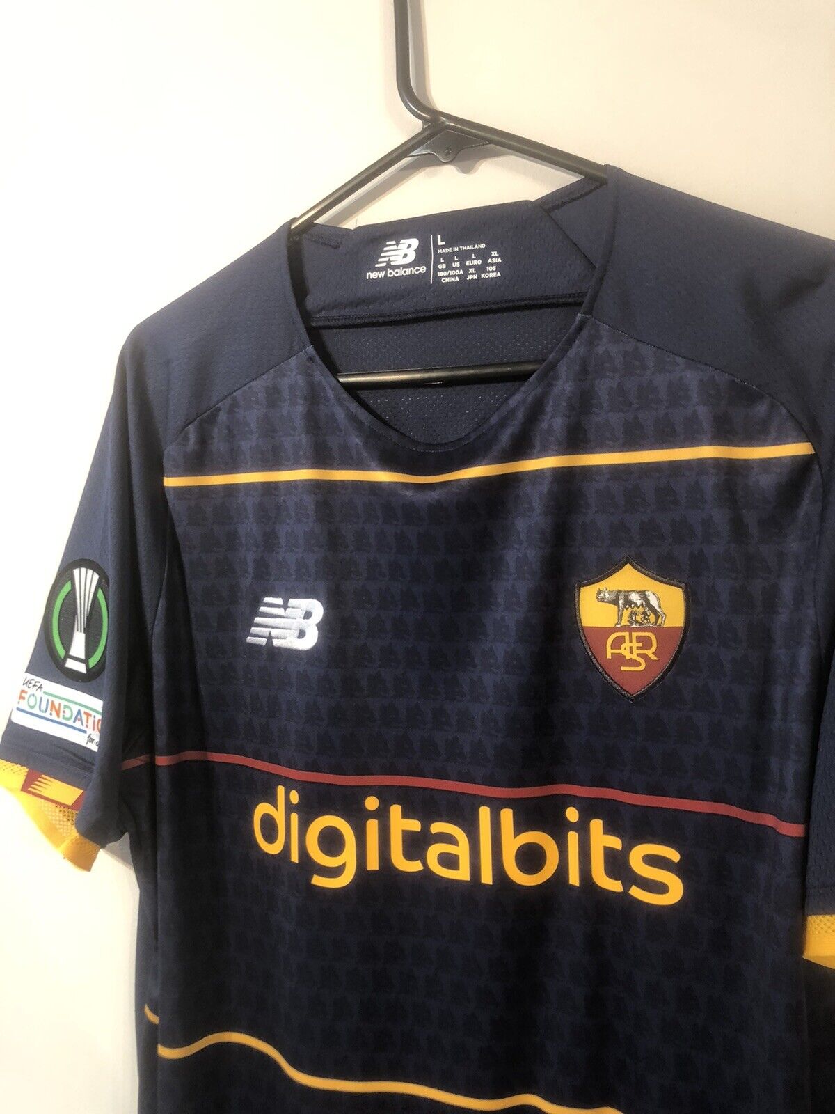 Spinazzola #37 AS Roma 4th 2021/22 Large Football Shirt New Balance BNWT