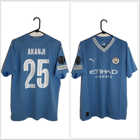 Akanji 25 Manchester City 2023 24 Large Home Shirt Excellent Condition 770438 01
