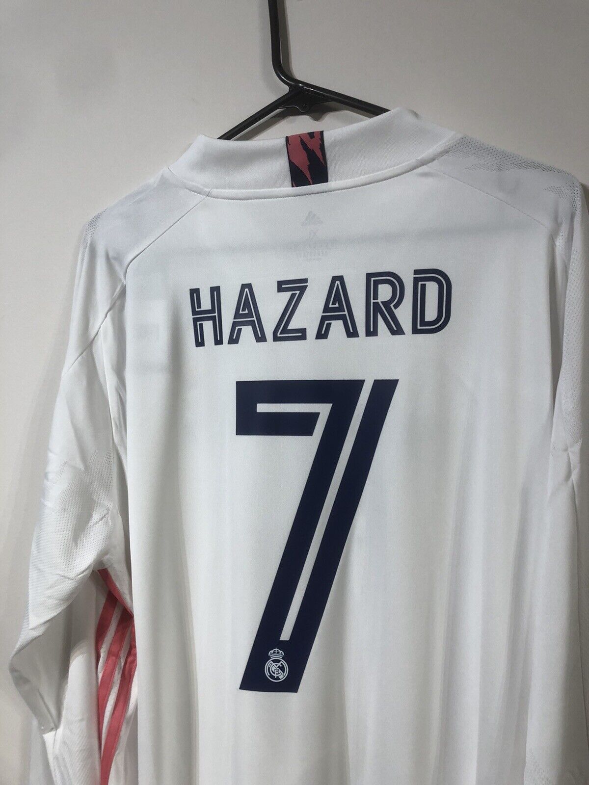 Hazard #7 Real Madrid 2020/21 X-Large L/S Home Football Shirt Jersey BNWT