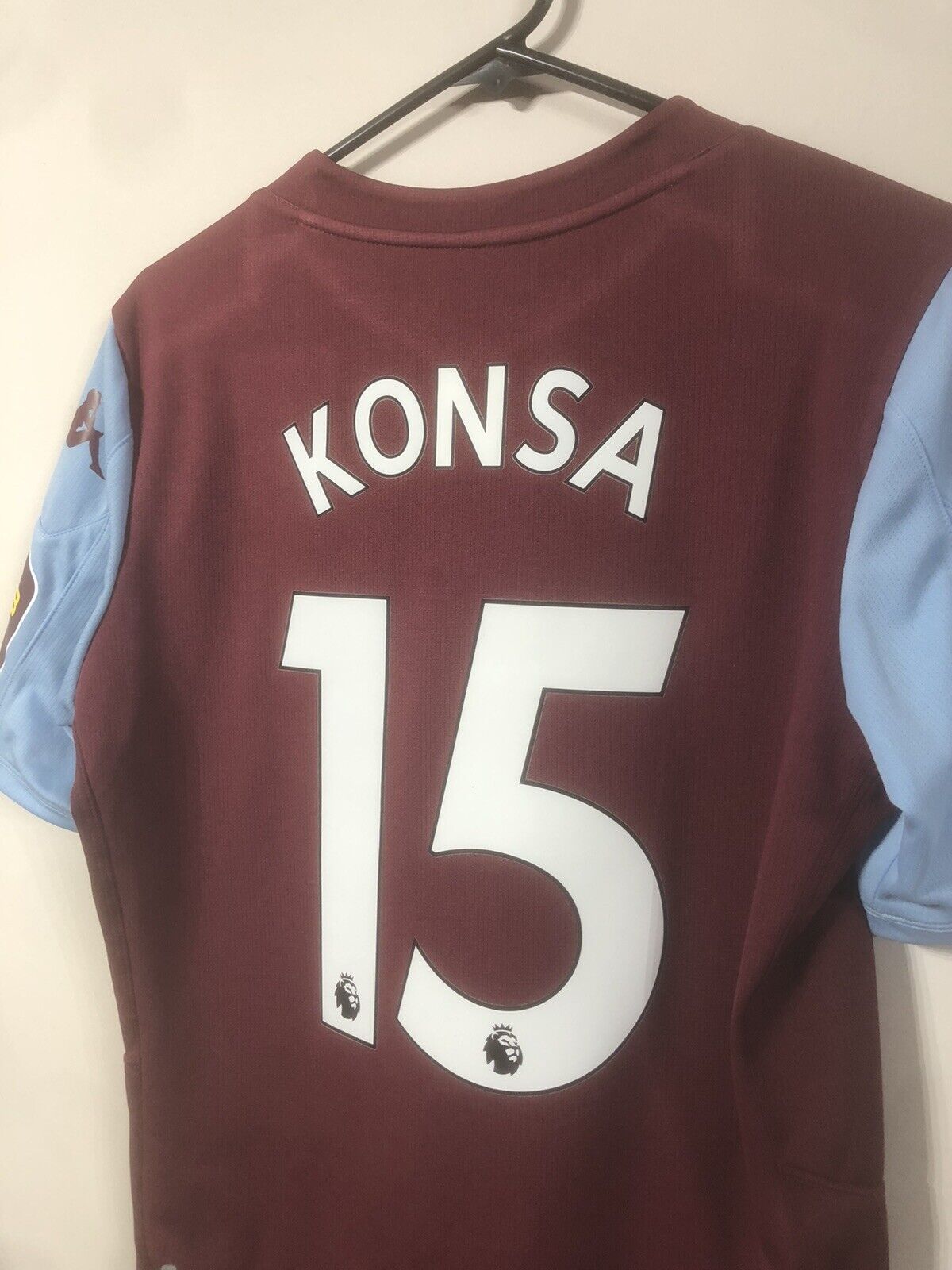 Konsa 15 Aston Villa 2019 20 Medium Home Shirt Kappa Excellent Condition