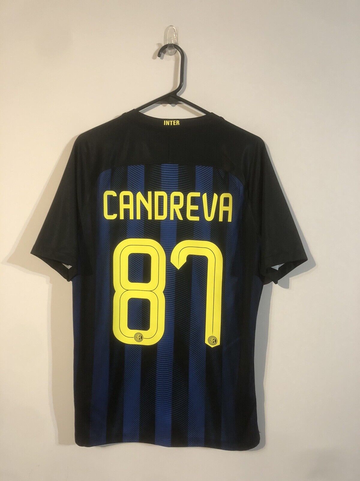 Candreva #87 Inter Milan 2016/17 Home Medium Shirt Nike Excellent Condition