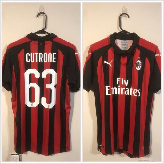 Cutrone #63 AC Milan 2018/19 Medium Home Football Shirt Jersey Trikot Puma BNWT