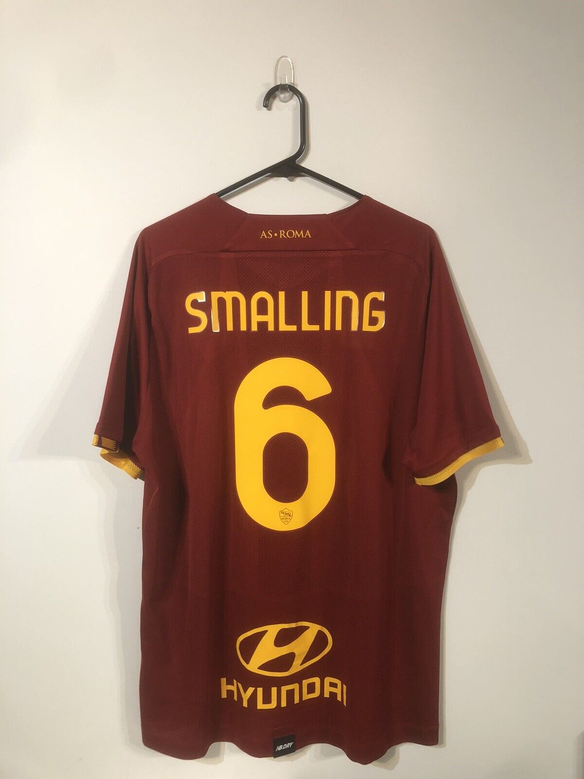 Smalling #6 AS Roma Home 2021/22 X-Large Football New Balance Excellent Conditio