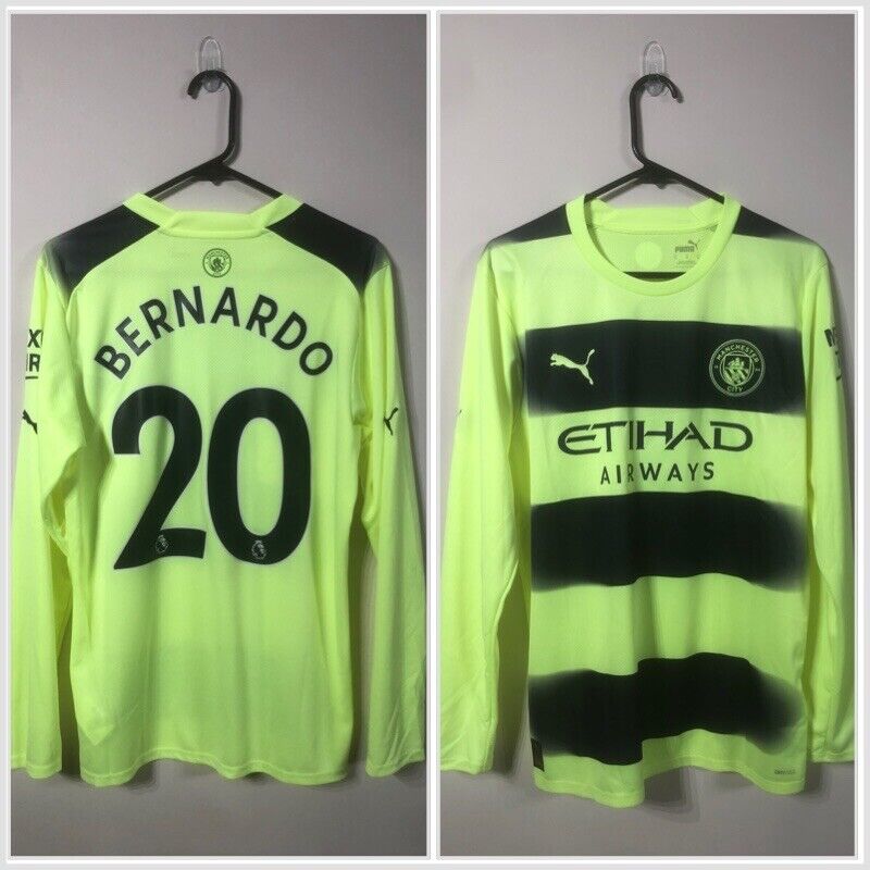 Bernardo #20 Manchester City Treble 2022/23 Medium 3rd Shirt Excellent Condition