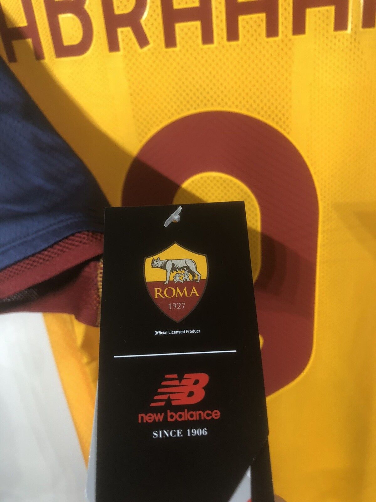Abraham #9 AS Roma 3rd 2021/22 X-Large Football Shirt New Balance BNWT