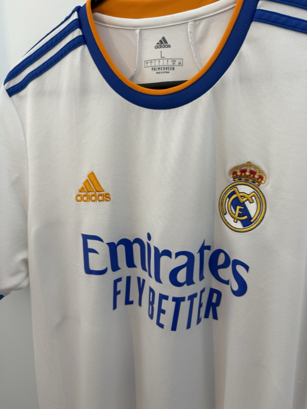 Real Madrid Isco #22 2021/22 Large Home Shirt Adidas Excellent Condition GQ1359