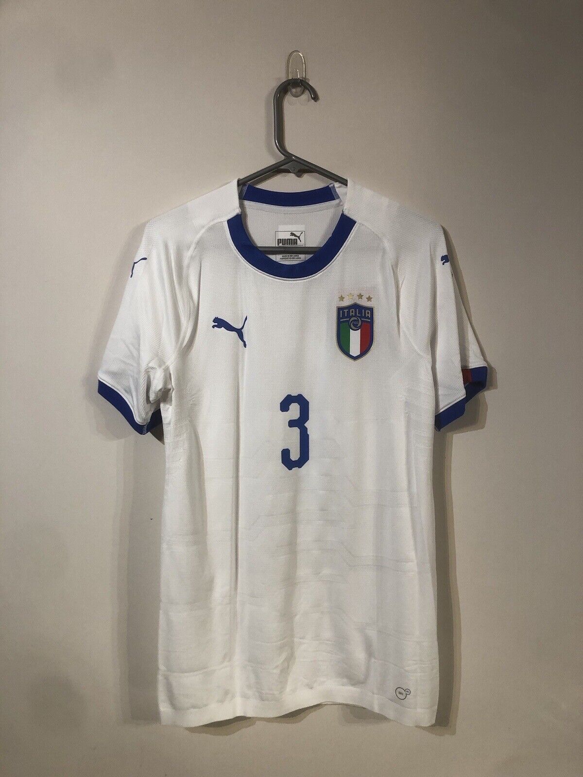 Chiellini #3 Italy 2018 Home X-Large Football Shirt Puma BNWT