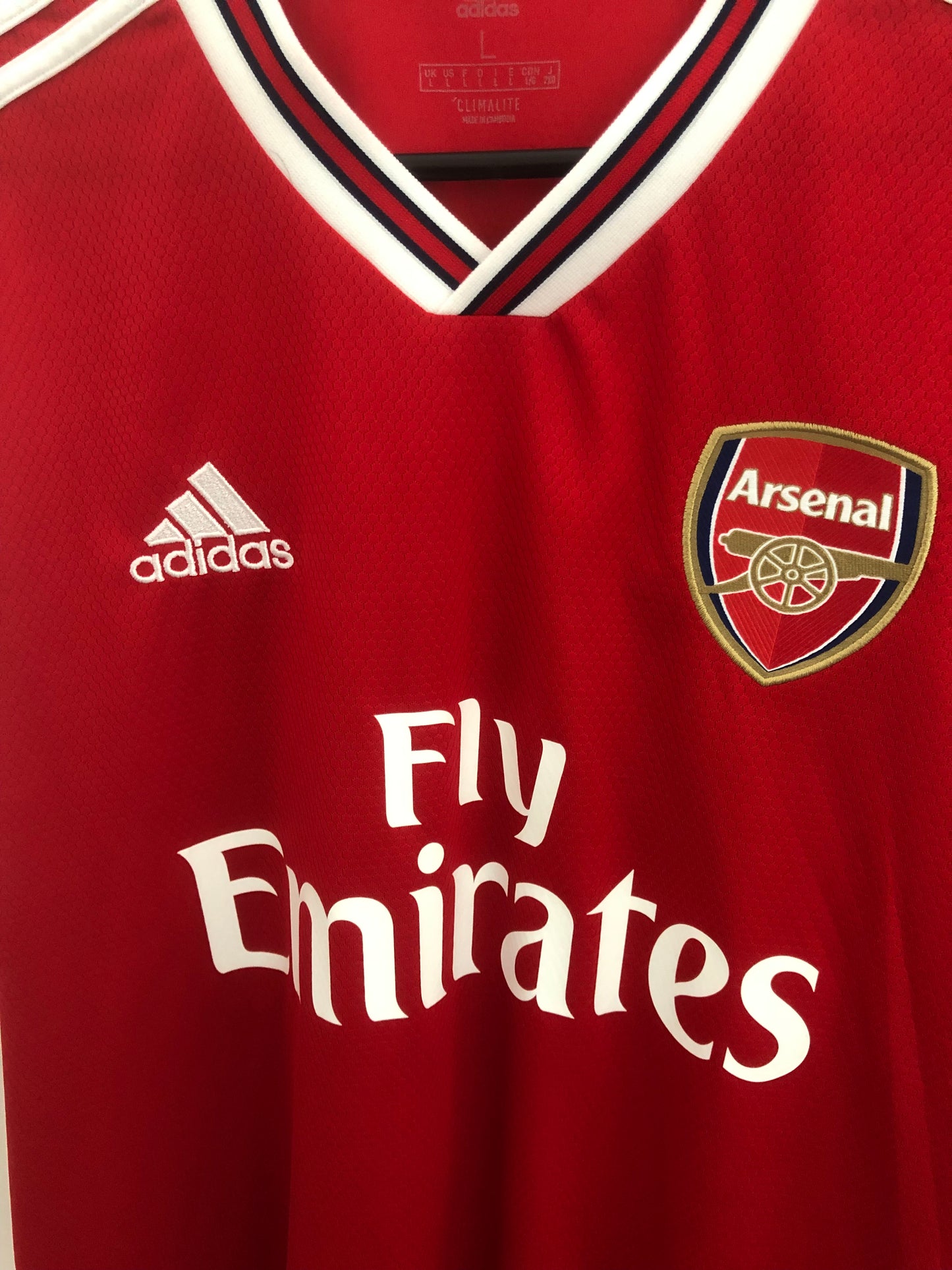 Saka #77 Arsenal 2019/20 Large Home Shirt Excellent Condition EH5637