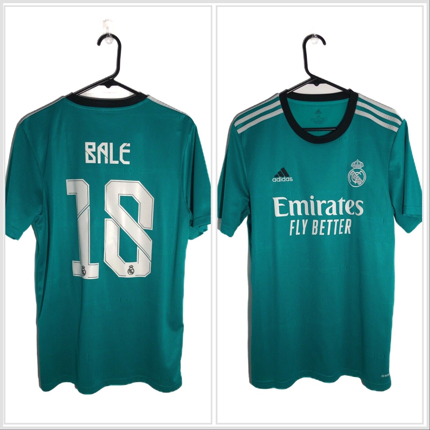 Bale 18 Real Madrid 2021 22 Medium 3rd Shirt Excellent Condition H40951