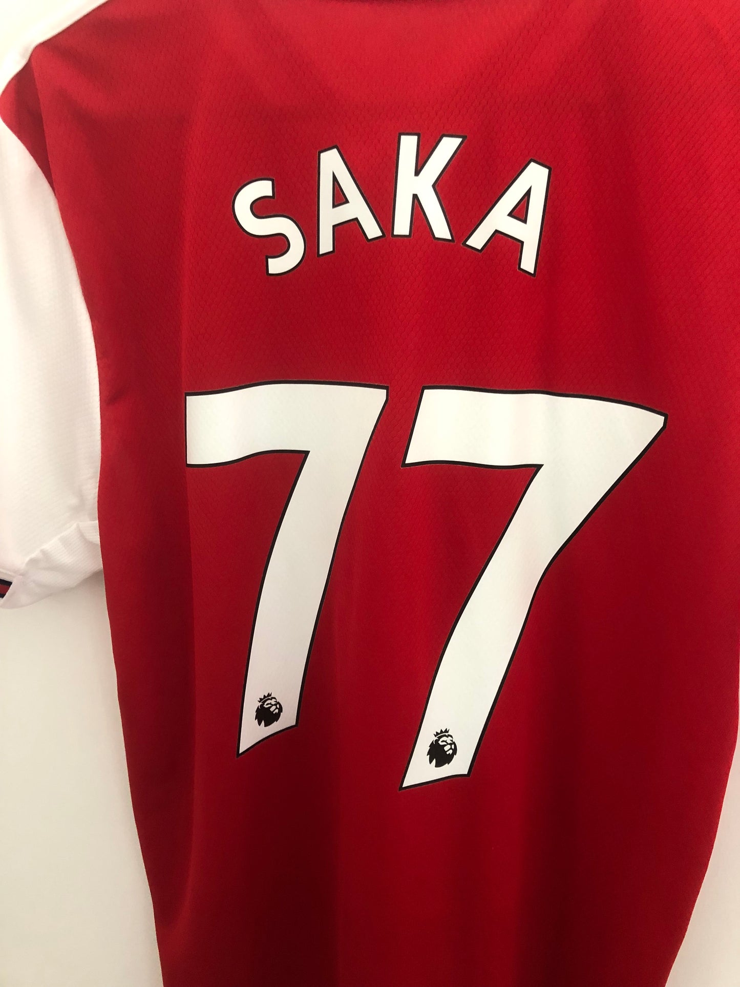 Saka #77 Arsenal 2019/20 Large Home Shirt Excellent Condition EH5637