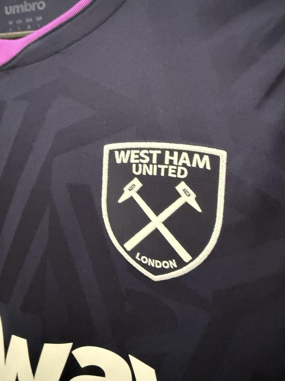 West Ham United Noble #16 2019/20 Large 3rd Shirt Umbro Excellent Condition