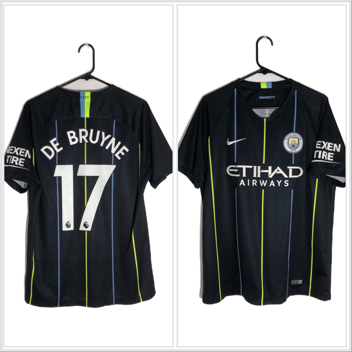 De Bruyne 17 Manchester City 2018 19 Large Away Excellent Condition 919002 476