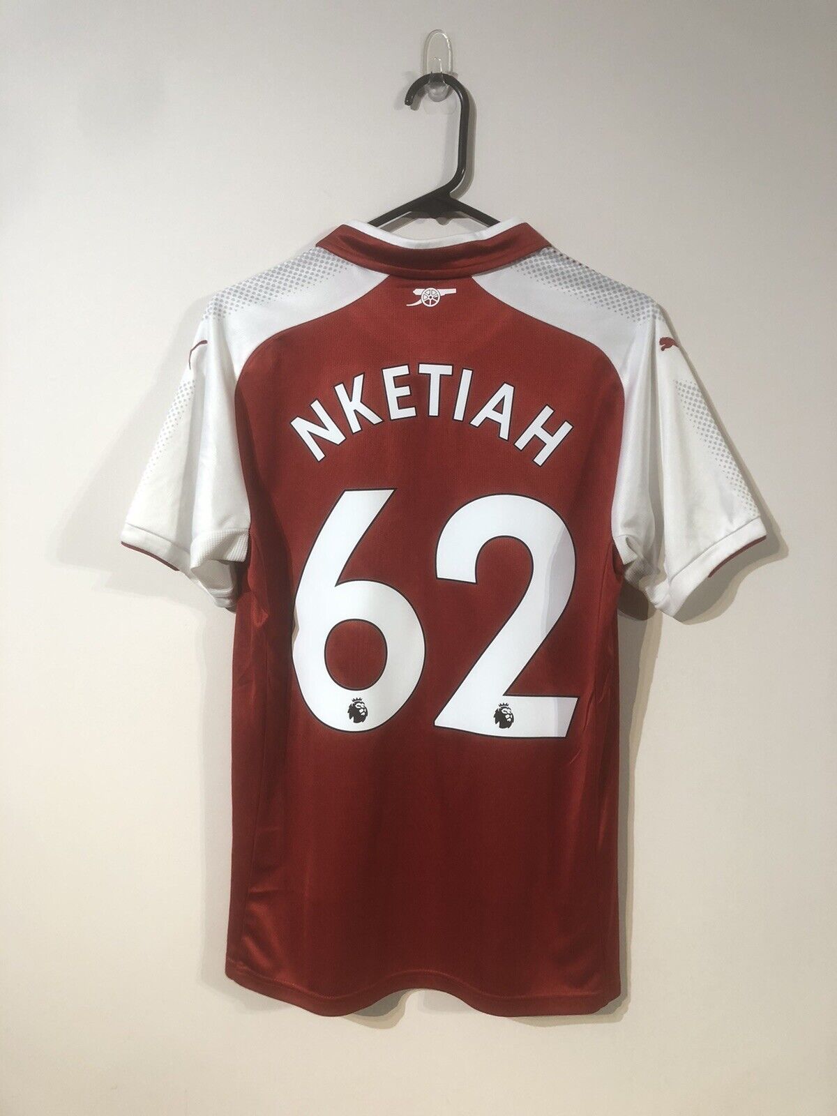 Nketiah #62 Arsenal 2017/18 Small Home Shirt Very Good Condition 751509