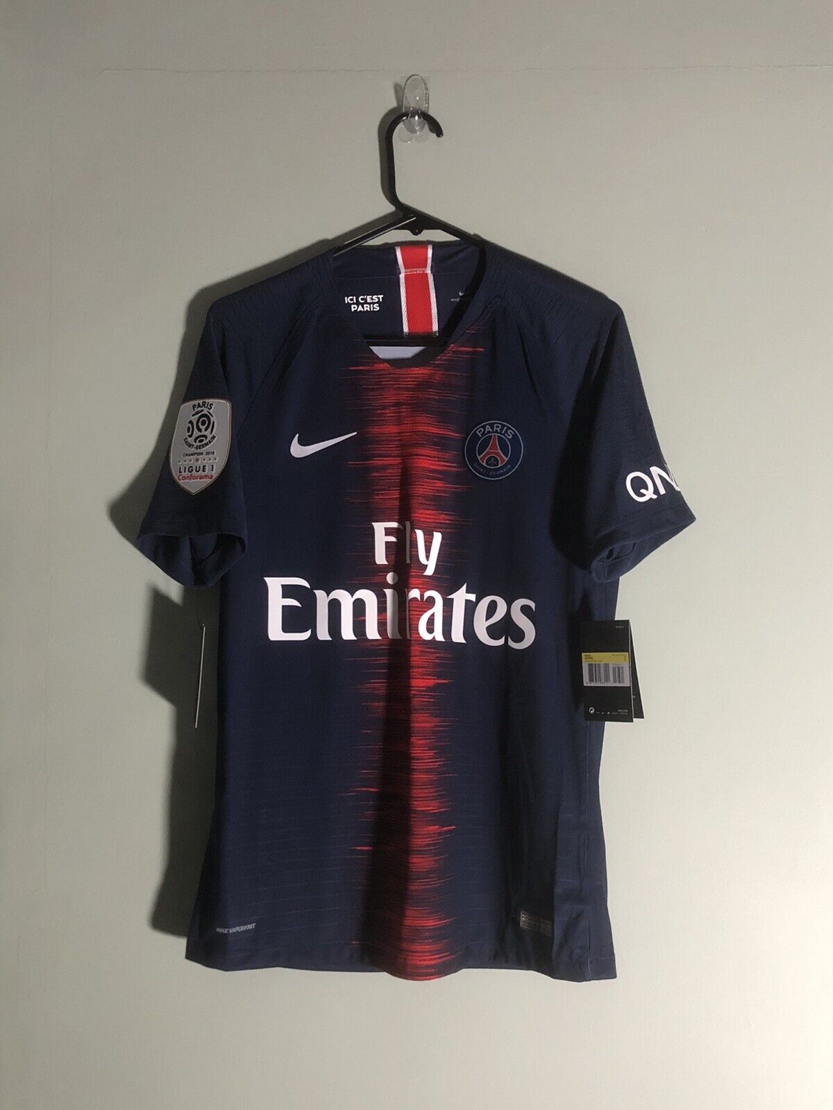 Veratti #6 Paris St Germain 2018/19 Small Vapor Home Football Shirt Nike Mint