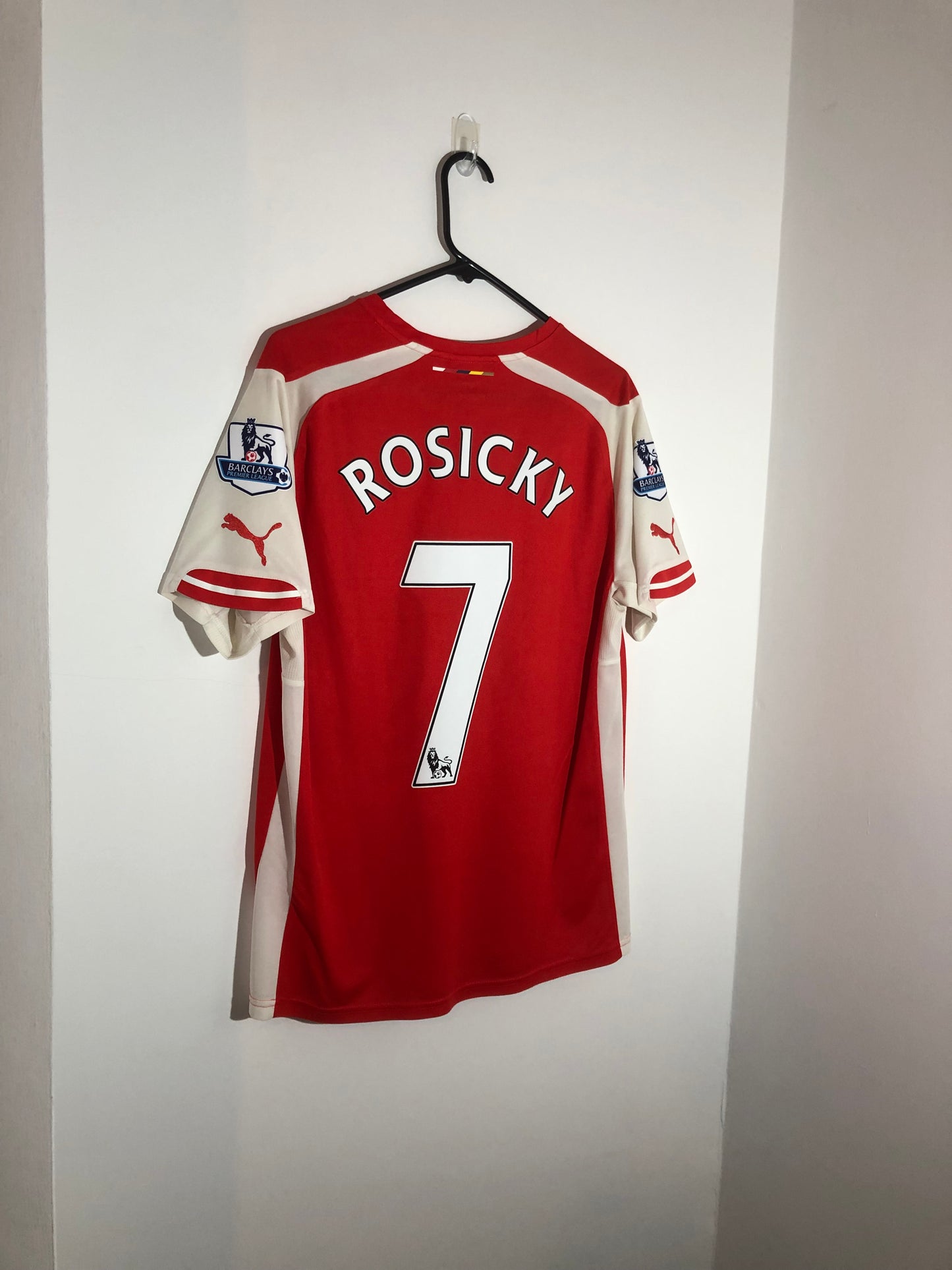 Rosicky #7 Arsenal 2014/15 Medium Home Shirt Puma Very Good Condition 746446