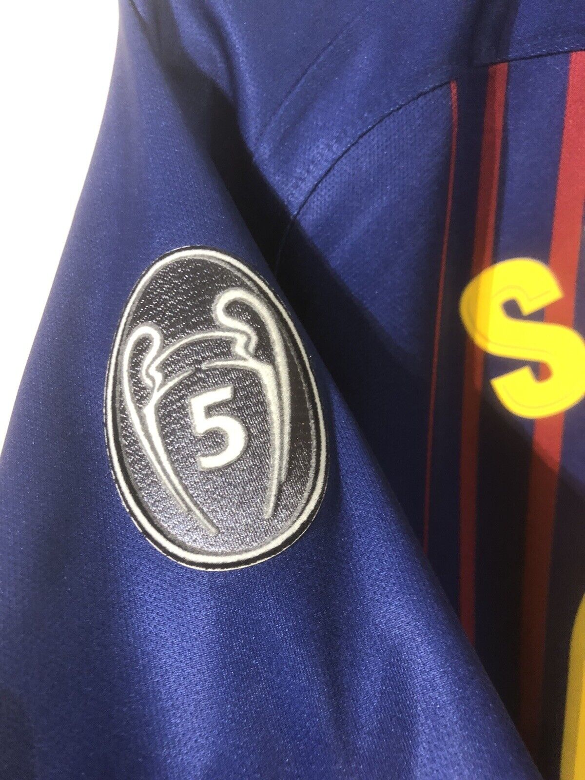 Suarez #9 Barcelona 2017/18 Medium CL Home Shirt Nike Excellent Condition