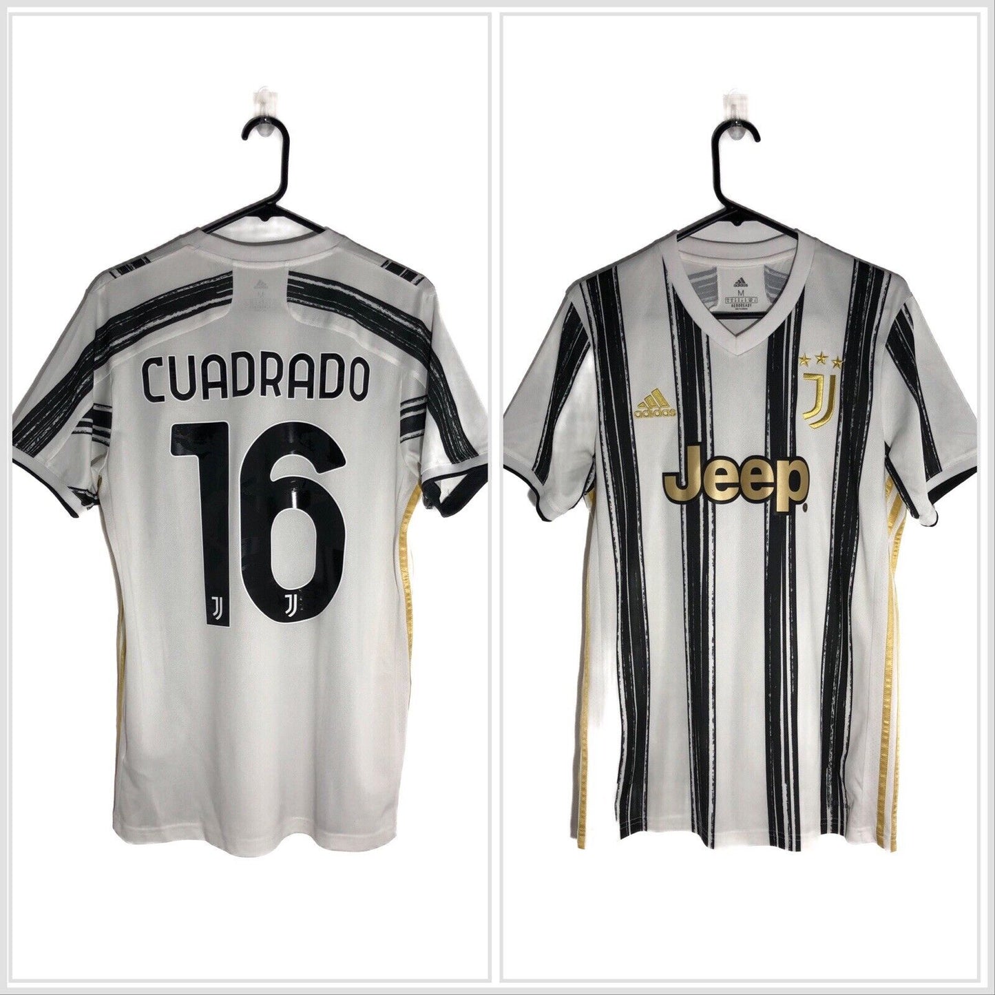 Cuadrado #16 Juventus 2020/21 Medium Home Shirt Adidas Excellent Conditio EI9894