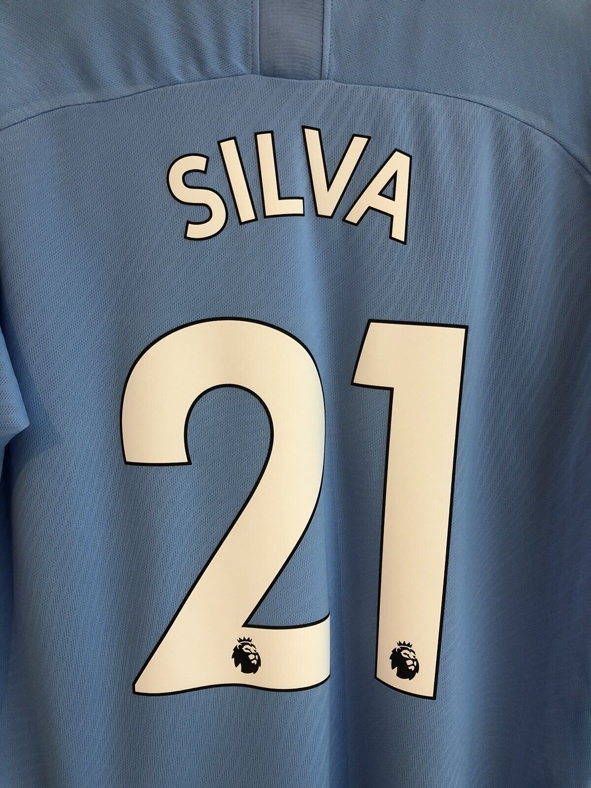 Silva 21 Manchester City 2019 20 Xl Home Shirt Excellent Condition 755586 01