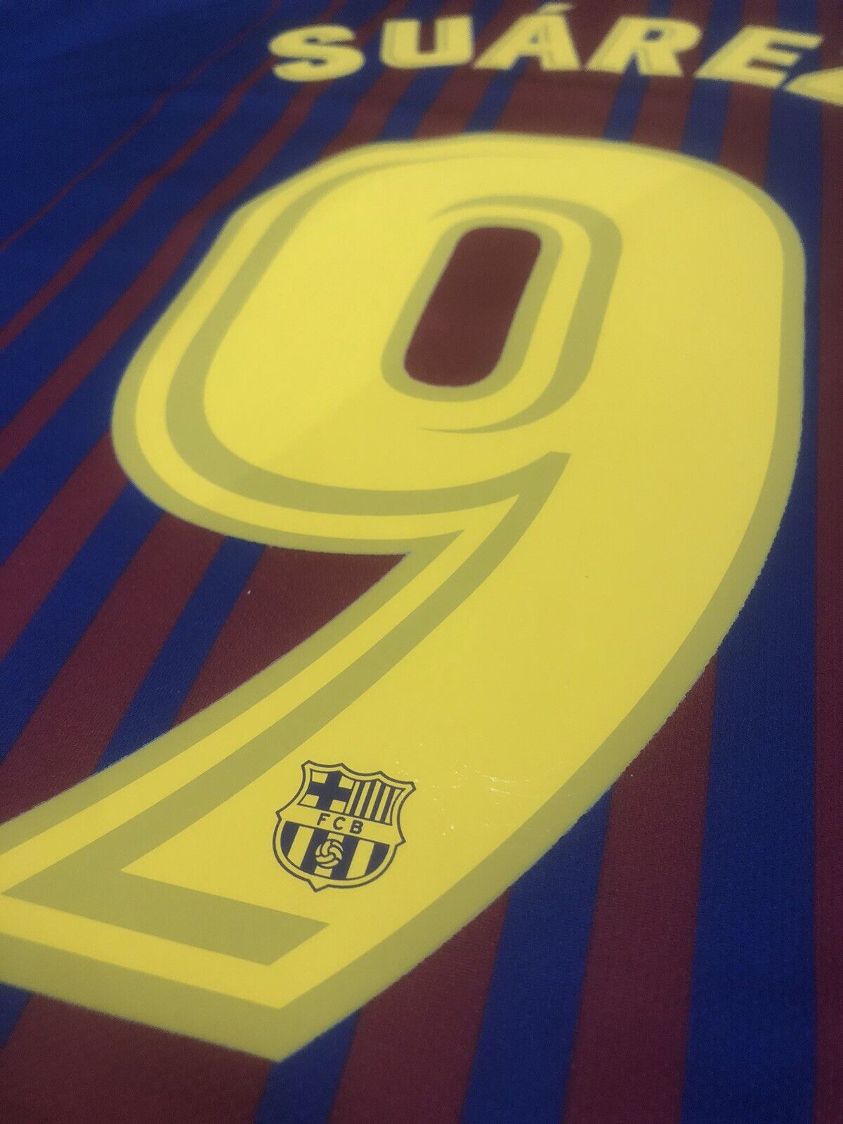 Suarez 9 Barcelona Xl 2017 18 Home Shirt Nike Excellent Condition 847255 457