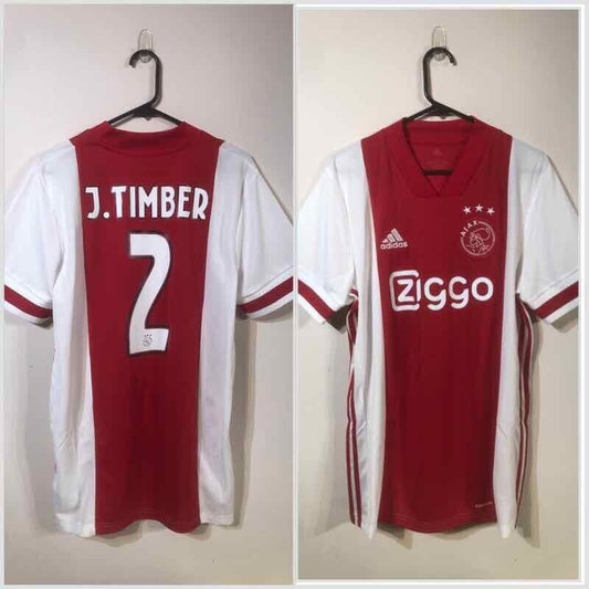 J. Timber #2 Ajax Amsterdam BNWT Large 2020/21 Home Shirt Jersey