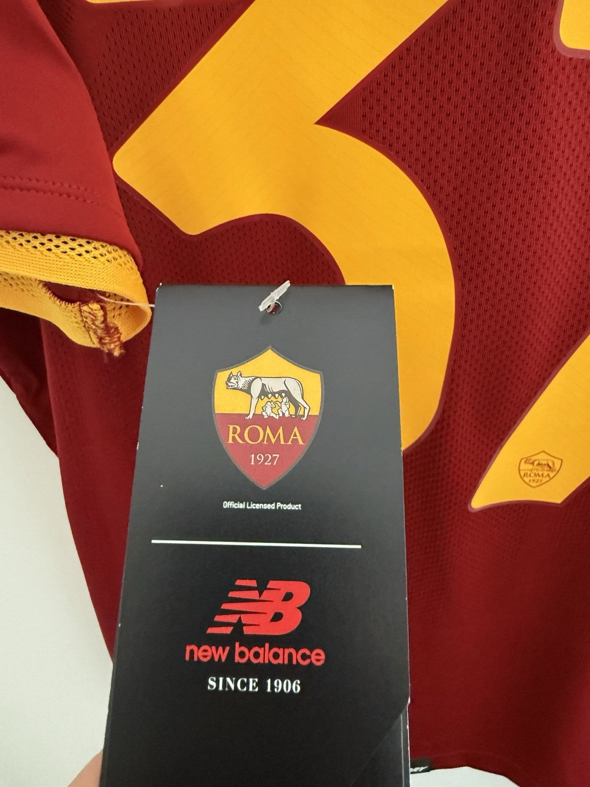 AS Roma Spinazzola #37 2021/22 Large Home Shirt New Balance BNWT MT130210