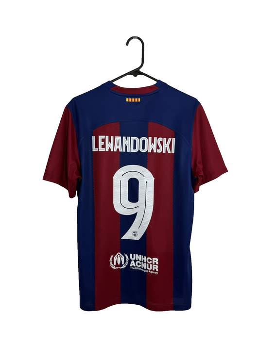 Barcelona Lewandowski #9 2023/24 Medium Home Shirt Excellent Conditio DX2687-456