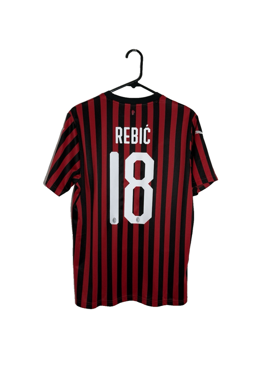 AC Milan Rebic #18 2019/20 Medium Home Shirt Puma Excellent Condition 755857-01