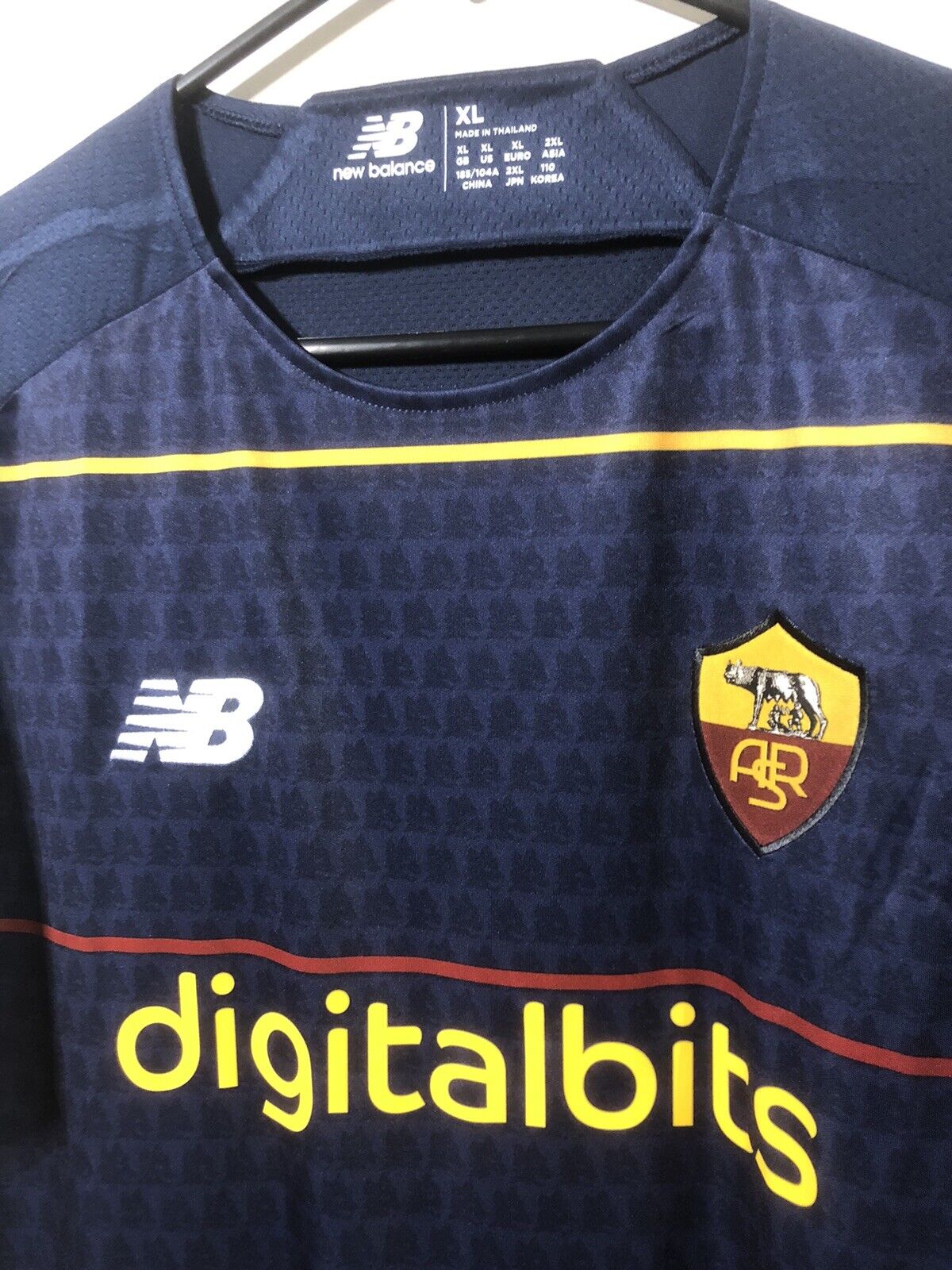 Abraham #9 AS Roma 4th 2021/22 X-Large Football Shirt New Balance BNWT