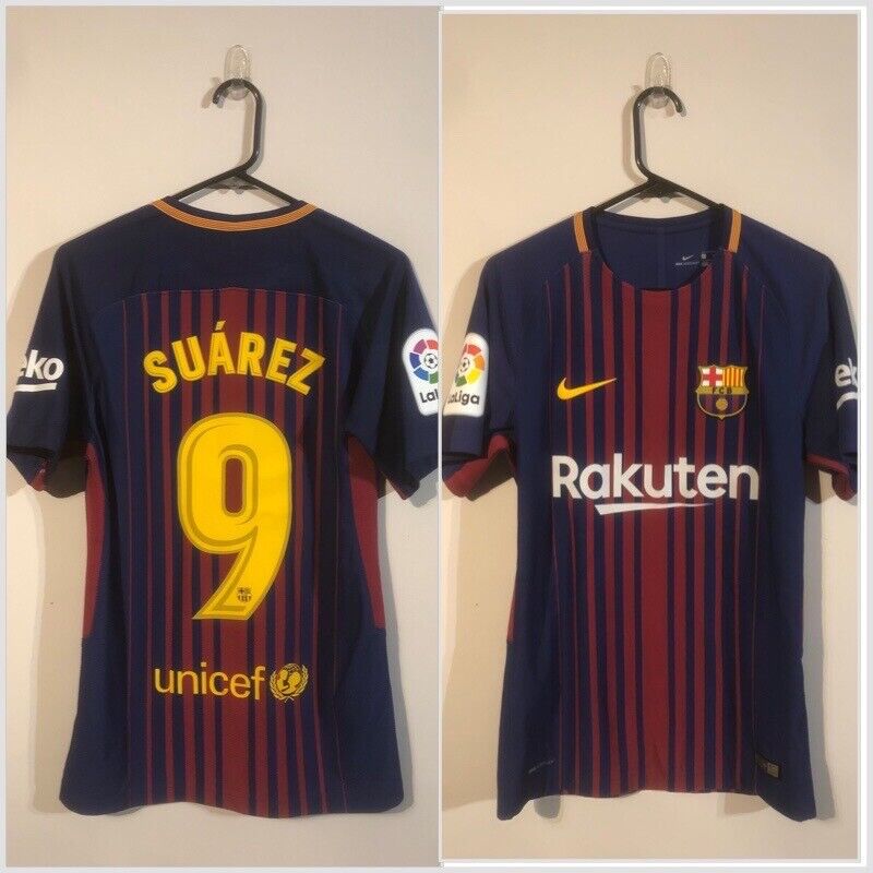 Suarez #9 Barcelona 2017/18 Small Home Aeroswift Shirt Nike Excellent Condition