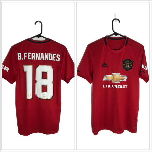 B Fernandes 18 Manchester United Small 2019 20 Home Shirt Excellent Cond Ed7386
