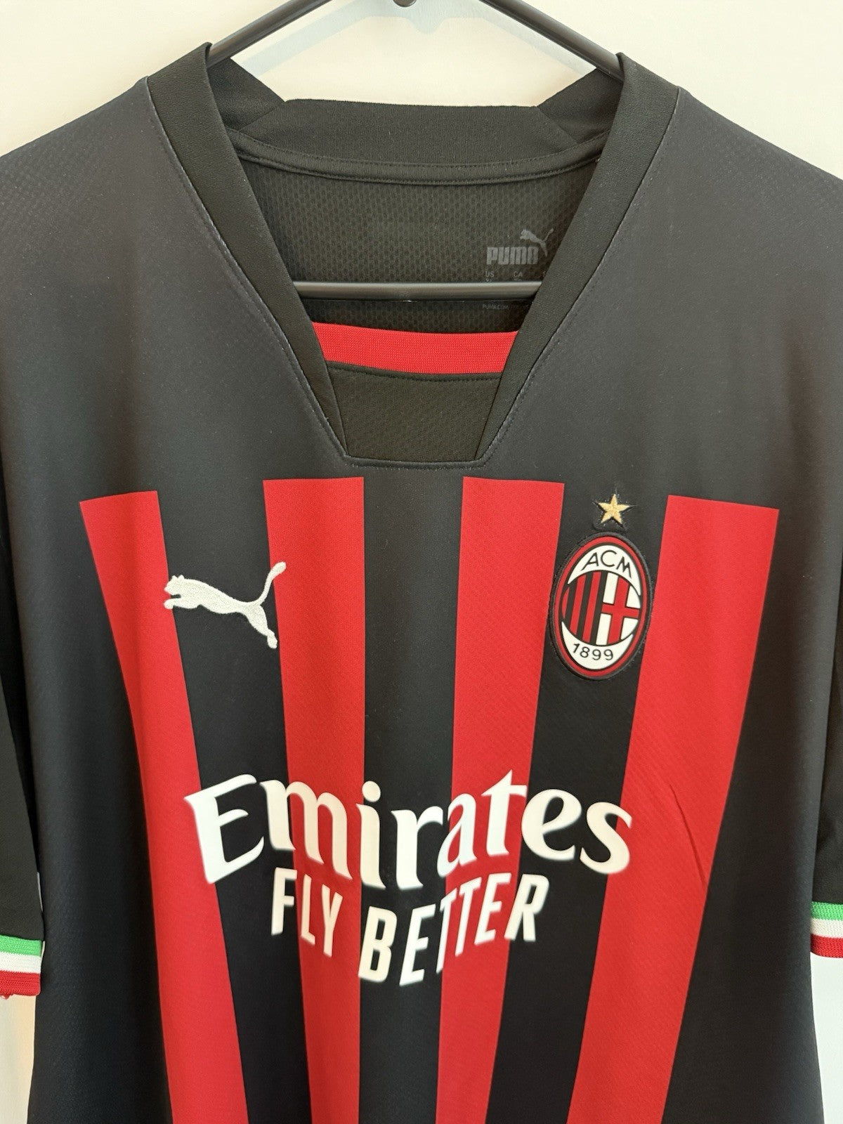 AC Milan Giroud #9 2022/23 Home XL Shirt Excellent Condition 765824-01