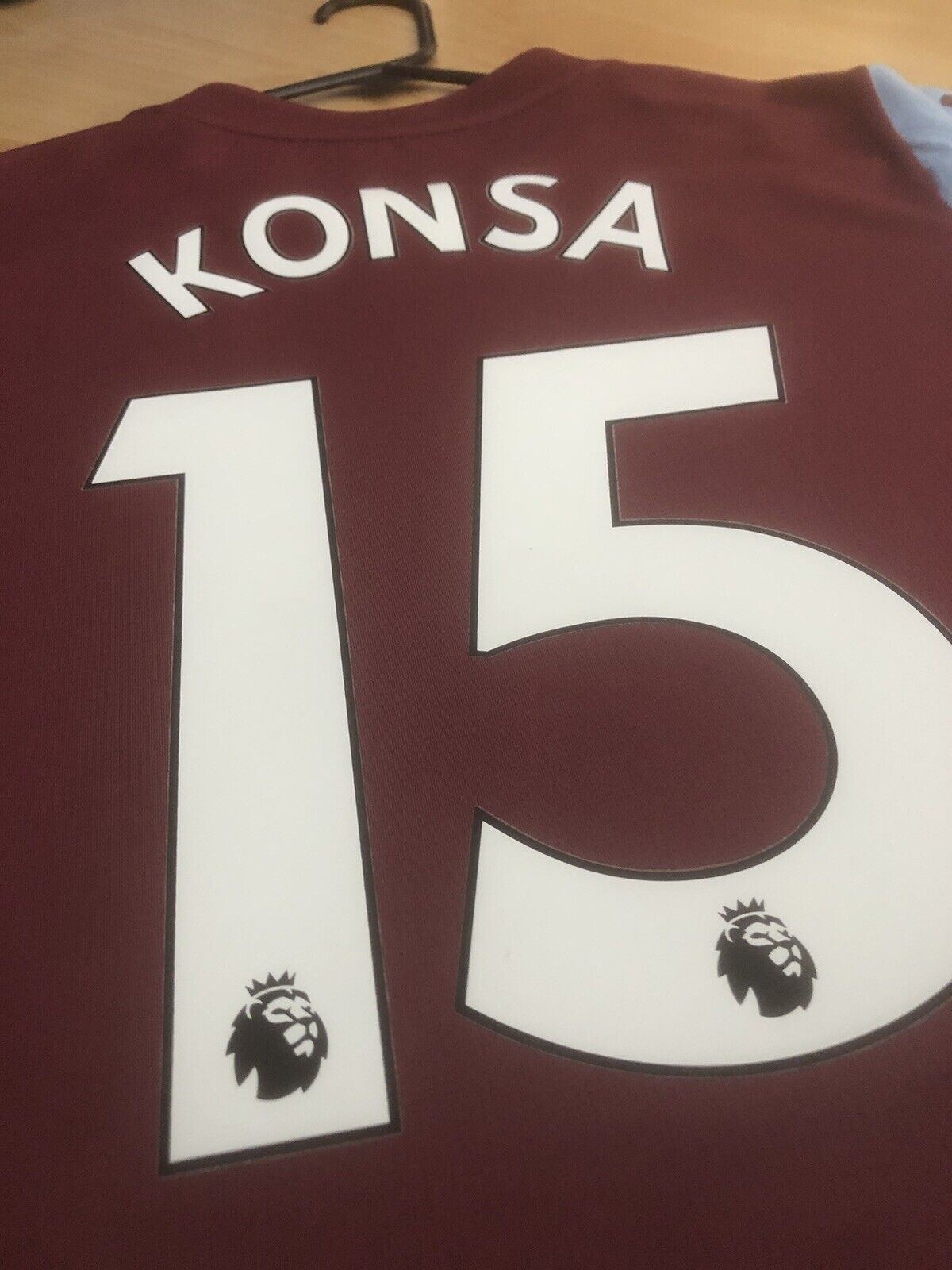 Konsa 15 Aston Villa 2019 20 Medium Home Shirt Kappa Excellent Condition