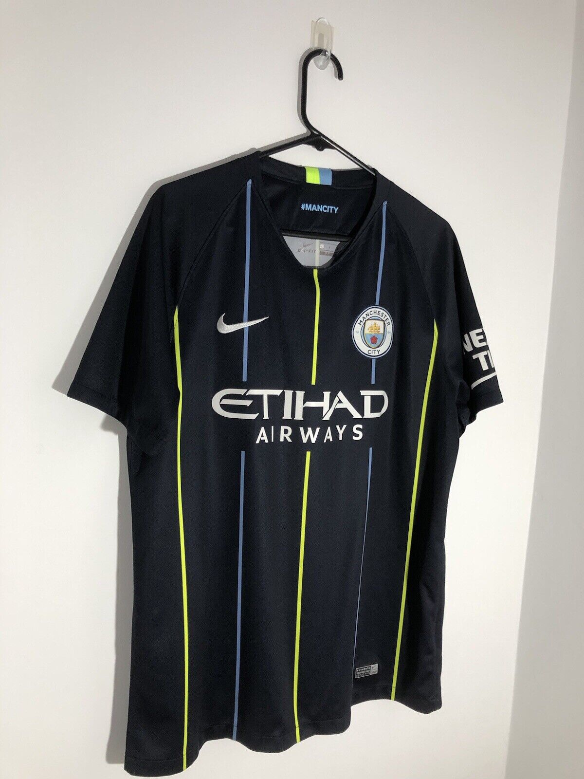 De Bruyne 17 Manchester City 2018 19 Large Away Excellent Condition 919002 476