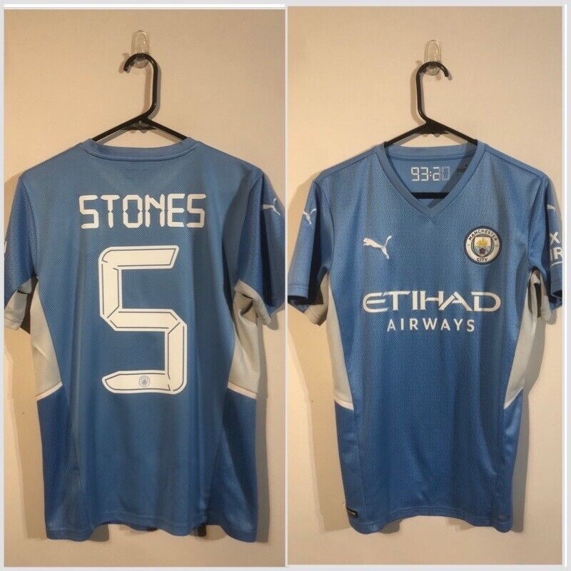Stones #5 Manchester City 2021/22 Small Home Shirt Excellent Condition