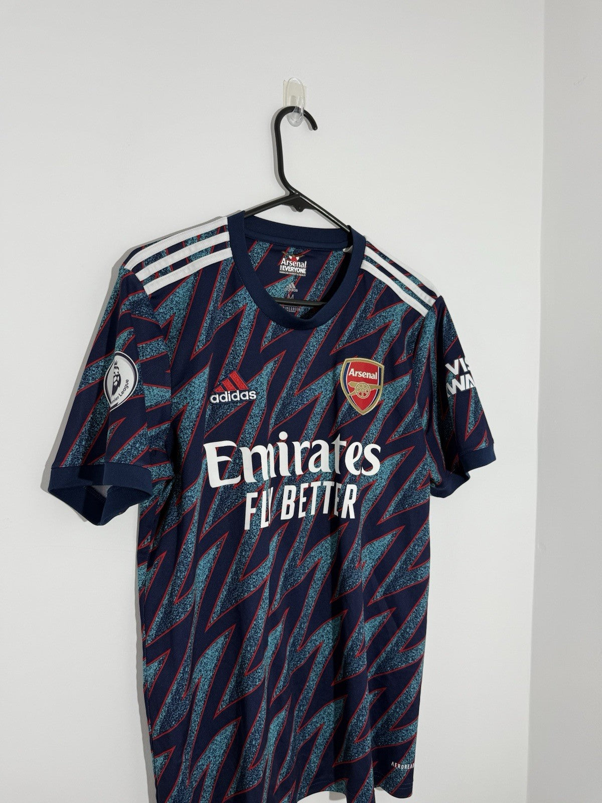 Arsenal Saka #7 2021/22 Medium 3rd Shirt Adidas Excellent Condition GM0213