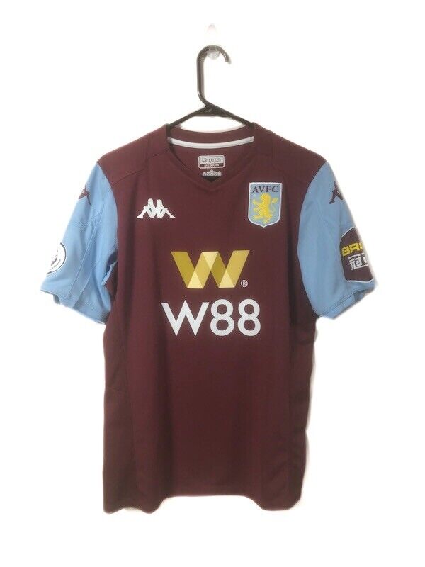 Konsa 15 Aston Villa 2019 20 Medium Home Shirt Kappa Excellent Condition
