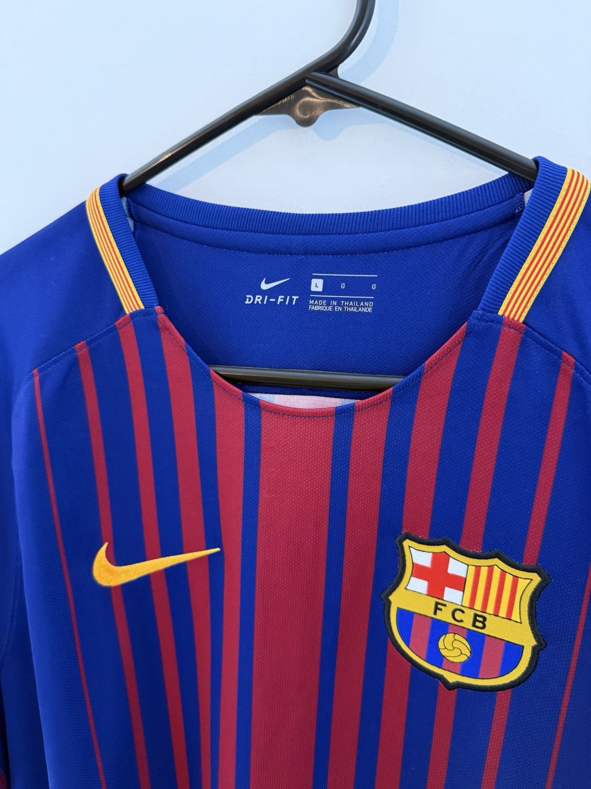 Barcelona O. Dembele #11 2017/18 Large Home Shirt Excellent Condition 847255-460