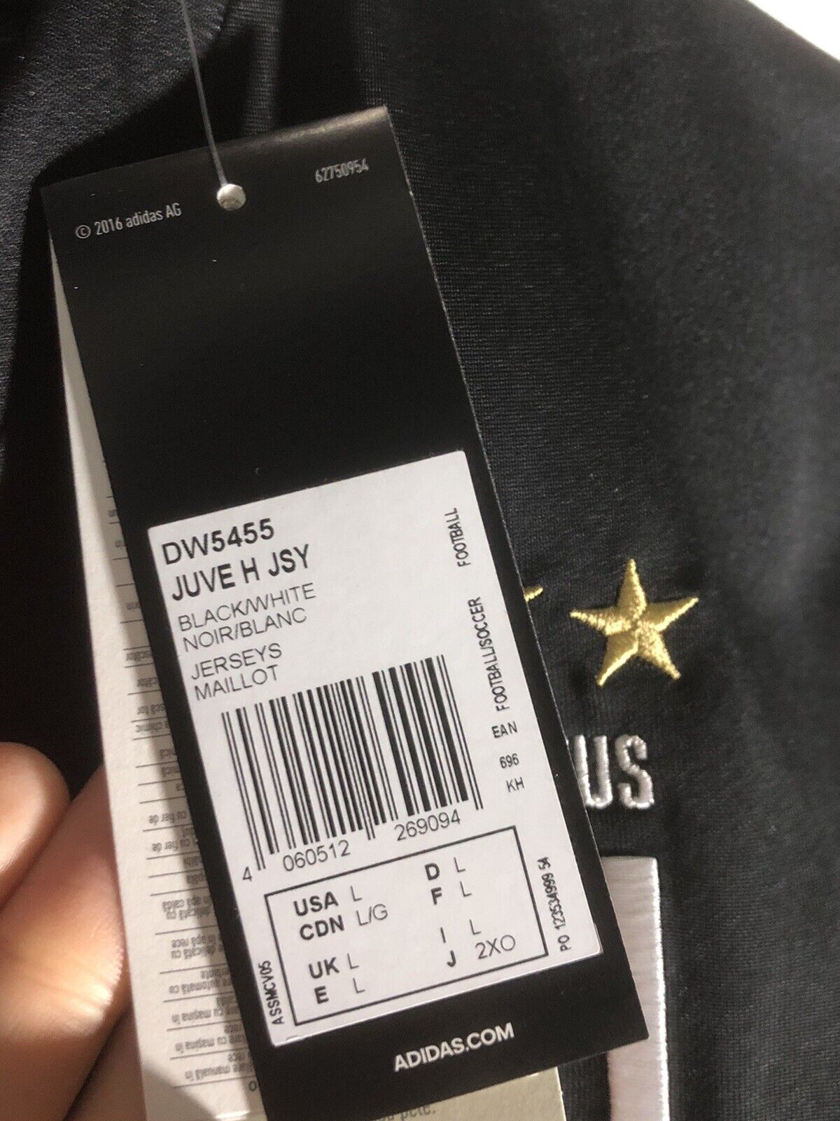 Chiellini #3 BNWT Juventus Cygames 2019/20 Large Home Football Shirt Adidas