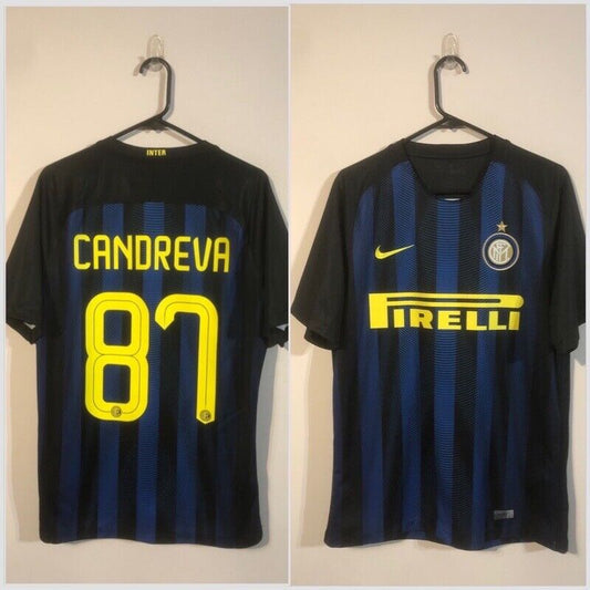 Candreva #87 Inter Milan 2016/17 Home Medium Shirt Nike Excellent Condition
