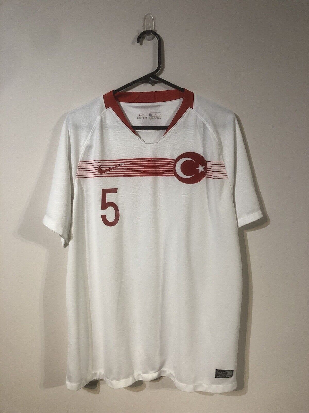 Calhanoglu #5 Turkey 2018 X-Large Away Football Shirt Nike Very Good Condition