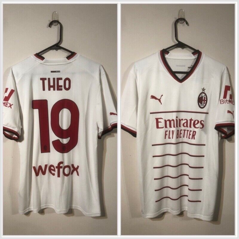 Theo #19 AC Milan Large 2022/23 Away Football Shirt Jersey Puma BNWT